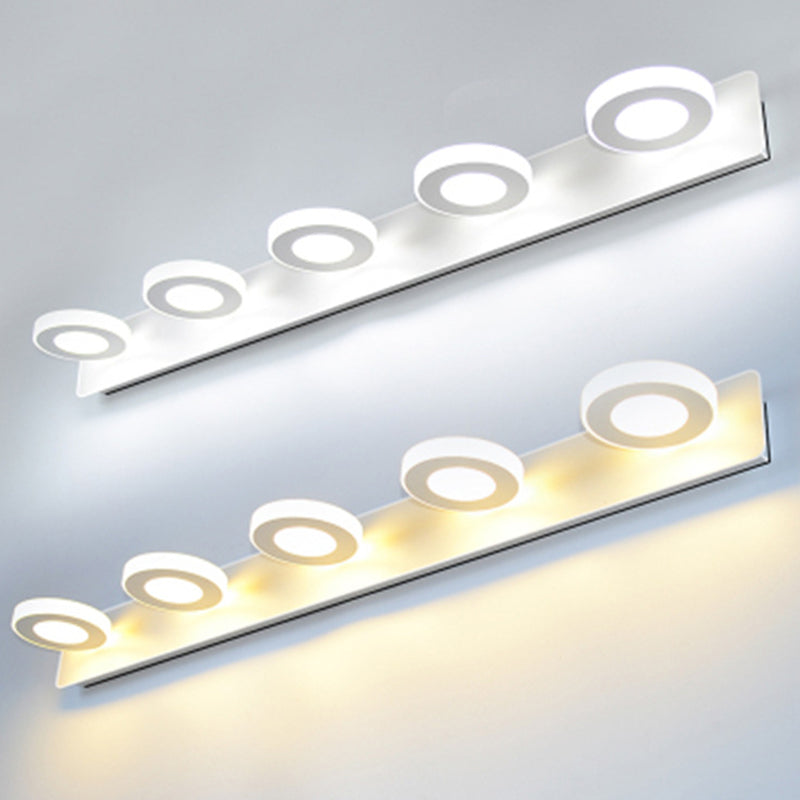 Luz de pared geométrica de lámpara montada en la pared estilo acrílico LED de montaje en pared blanco de montaje de pared