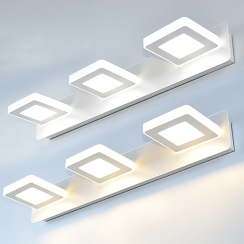 Luz de pared geométrica de lámpara montada en la pared estilo acrílico LED de montaje en pared blanco de montaje de pared