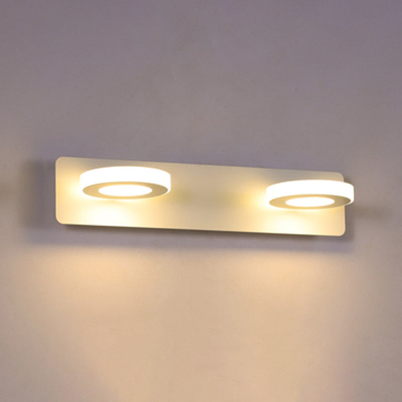 Luz de pared geométrica de lámpara montada en la pared estilo acrílico LED de montaje en pared blanco de montaje de pared