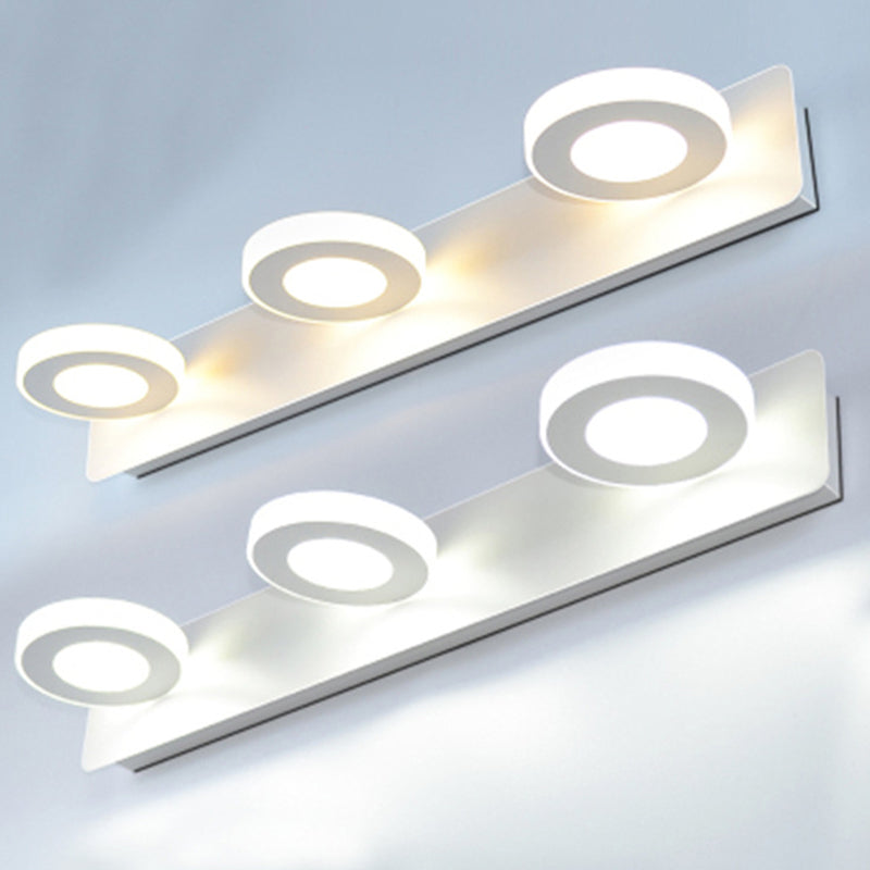 Luz de pared geométrica de lámpara montada en la pared estilo acrílico LED de montaje en pared blanco de montaje de pared