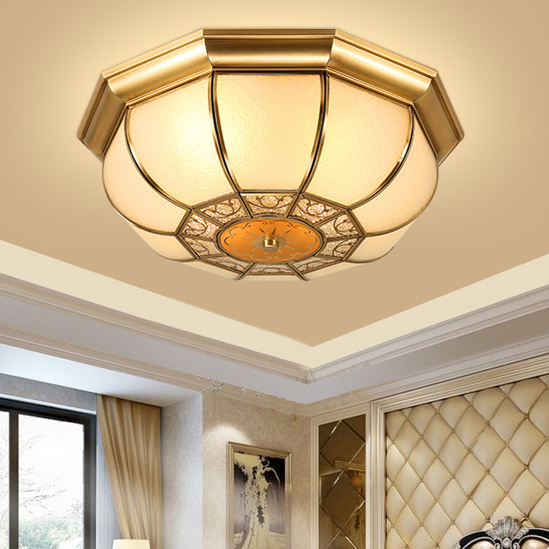 Oval Dining Room Flushmount Retro Metal 3/4/6 Heads Brass Ceiling Mount Light Fixture, 14"/18"/23.5" W