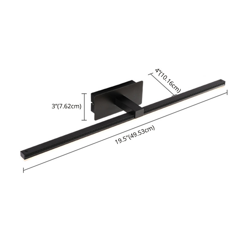 Accesorio de iluminación de pared de baño lineal led metal simplicidad estilo pared apliques luz