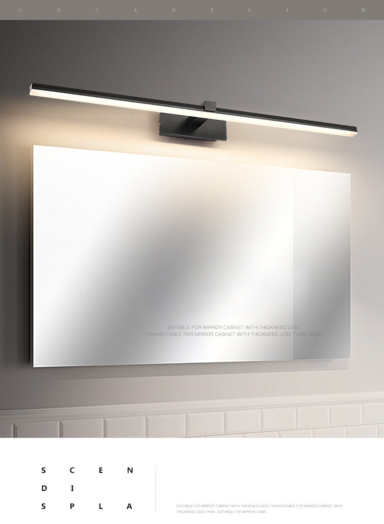 Accesorio de iluminación de pared de baño lineal led metal simplicidad estilo pared apliques luz