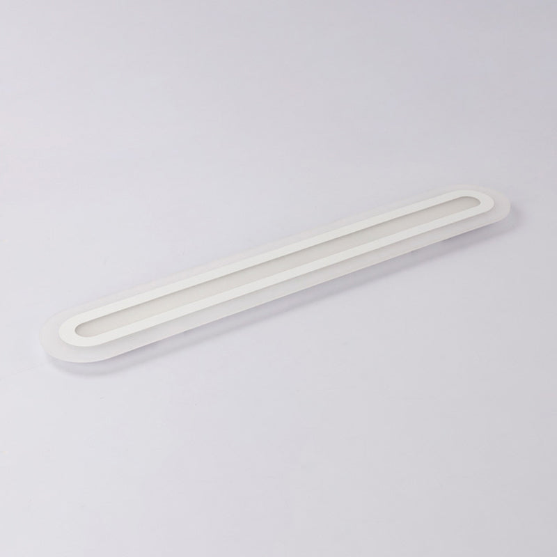 Plafoniera da incasso a LED in acrilico minimalista con illuminazione bianca da incasso lineare