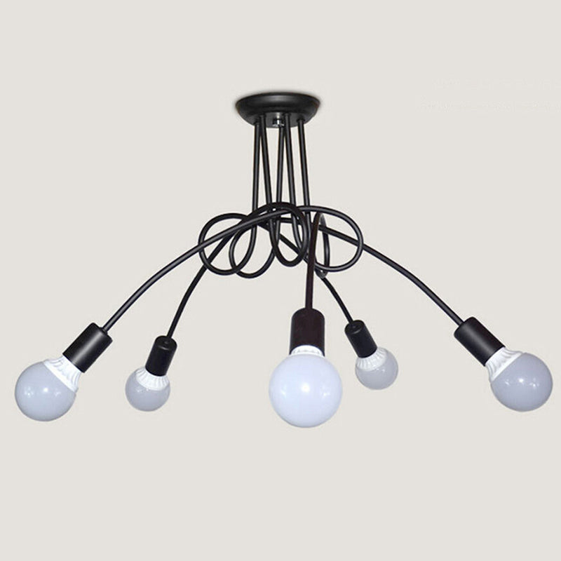 Bombilla industrial Semi Flush Mount Candelier Metal Semi Flush Light