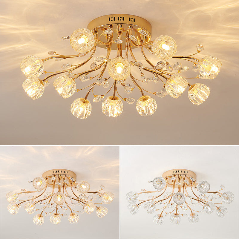 Modern Spherical Ceiling Flush Mount Lights Glass Ceiling Light