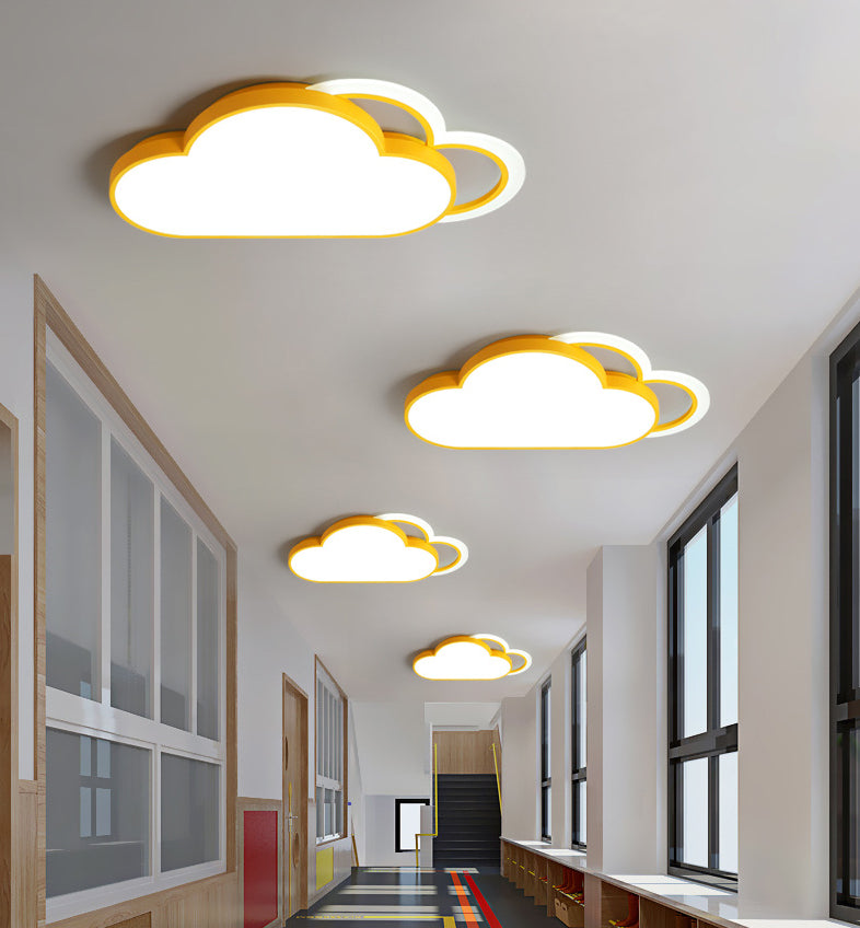 Plafonniers Cloud Flush 1 Lumière Acrylique Nordique Luminaire Encastré