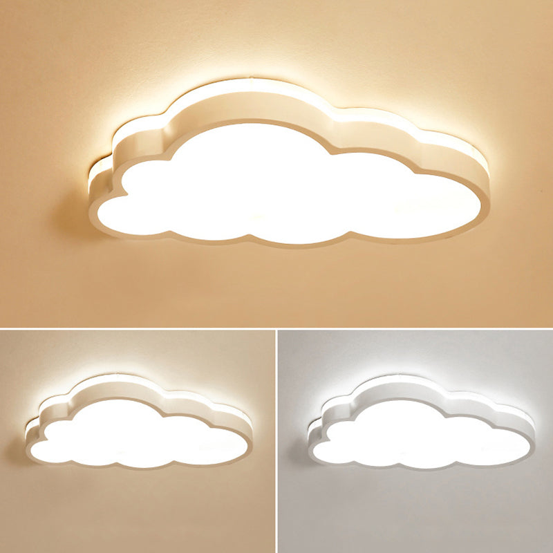 Cloud Flush Mount Ceiling Light 1 Light Acrylic Nordic Flush Mount Ceiling Light for Bedroom