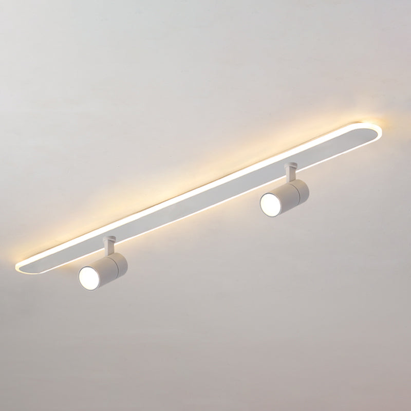 Montaggio semifulto a LED rettangolare bianco nella luce del soffitto acrilico in stile creativo moderno per luogo commerciale