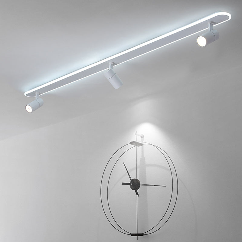 Montaggio semifulto a LED rettangolare bianco nella luce del soffitto acrilico in stile creativo moderno per luogo commerciale