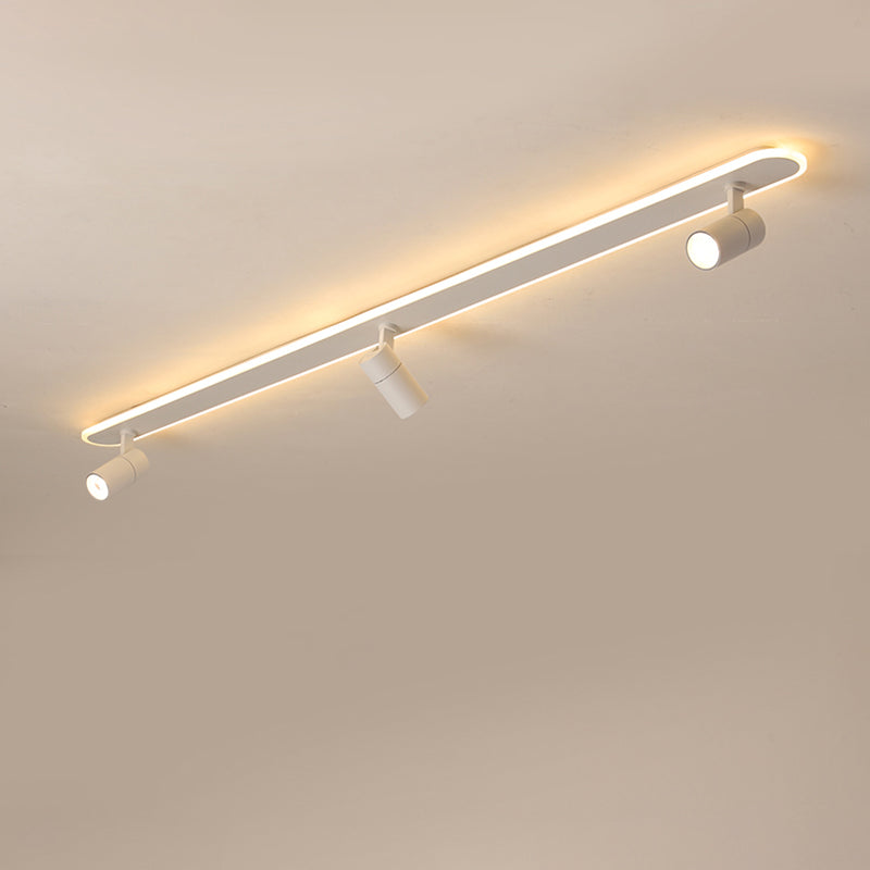 Montaggio semifulto a LED rettangolare bianco nella luce del soffitto acrilico in stile creativo moderno per luogo commerciale