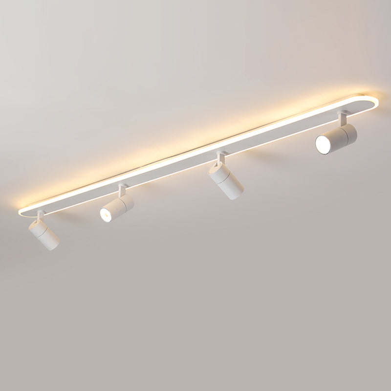 Wit rechthoekige LED Semi Flush Mount in moderne creatieve stijl acrylplafondlicht voor commerciële plaats