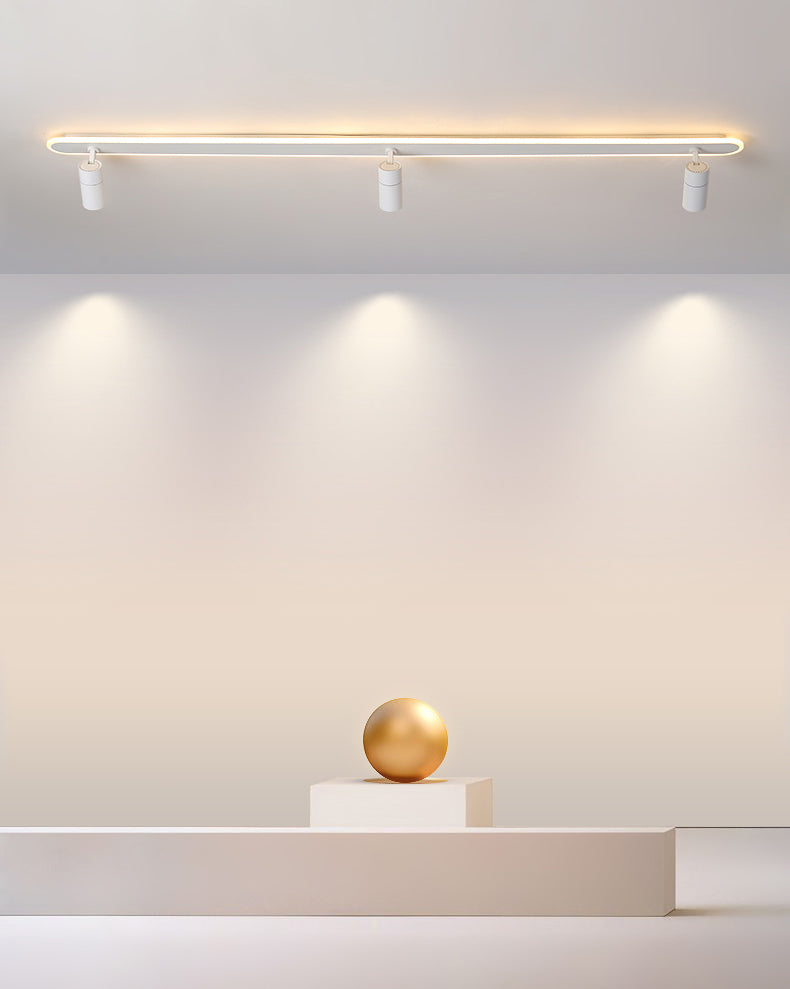 Montaje semi descarte de LED rectangular blanco en moderna luz de techo acrílico de estilo creativo para lugar comercial