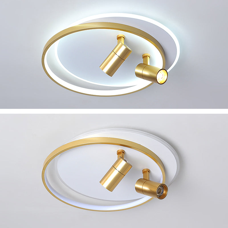 Montaje semi descarga LED de 1 luz con tono acrílico circular Luz de techo de estilo creativo moderno para corredor