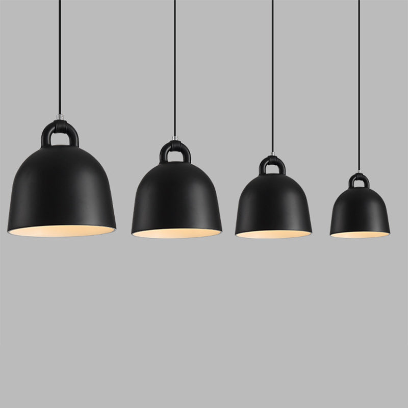 Nordic Style Macaroon Resin Hanging Light Hand-ringed Bells Shaped 1-light Suspension Lighting Fixture for Bedroom