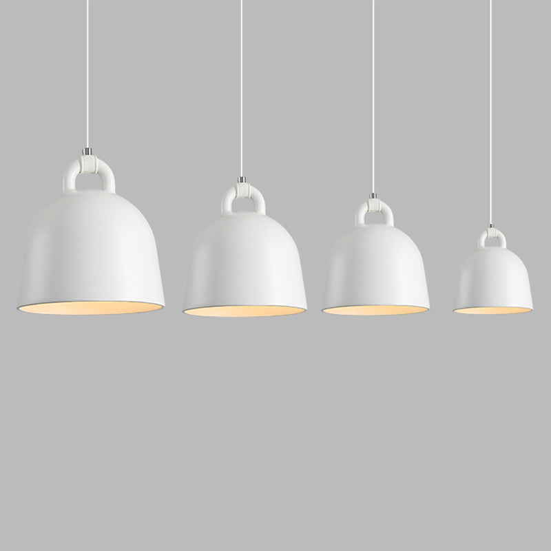 Nordic Style Macaroon Resin Hanging Light Hand-ringed Bells Shaped 1-light Suspension Lighting Fixture for Bedroom