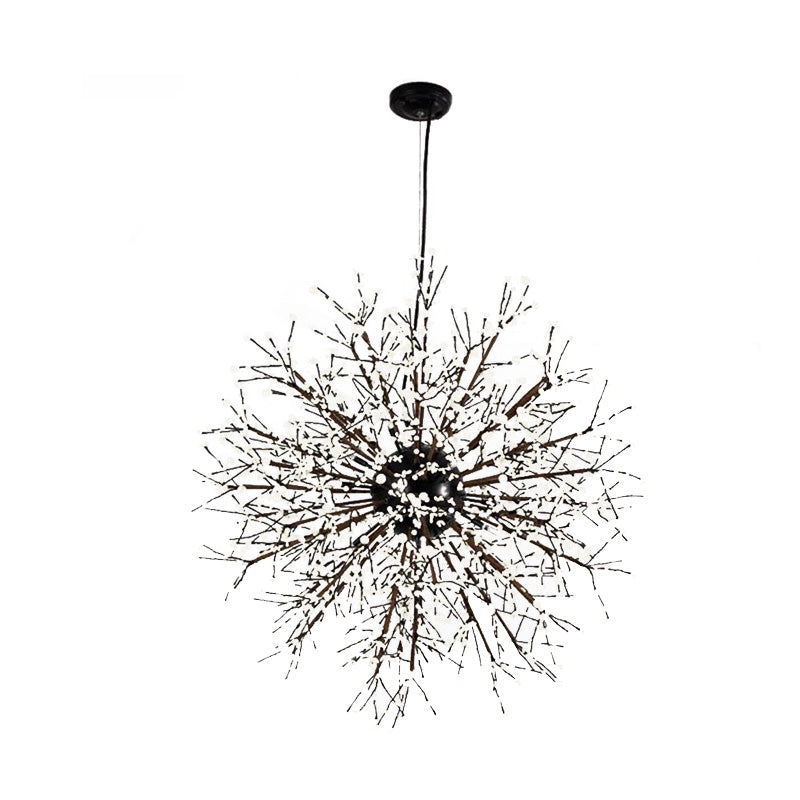 23.5"/31.5" Wide Starburst Chandelier Lighting Modernism Crystal Beaded 8/12 Lights White/Red and Green Suspension Light