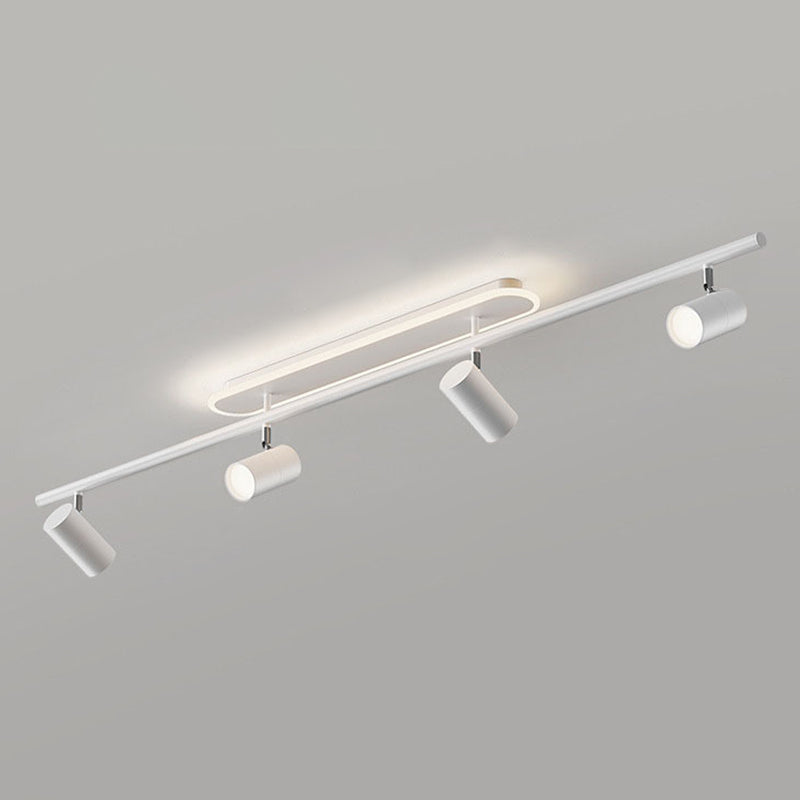 Acrylic Shade LED Semi Flush Ceiling Light in Modern Simplicity Sputnik Metal Flush Mount for Cloakroom