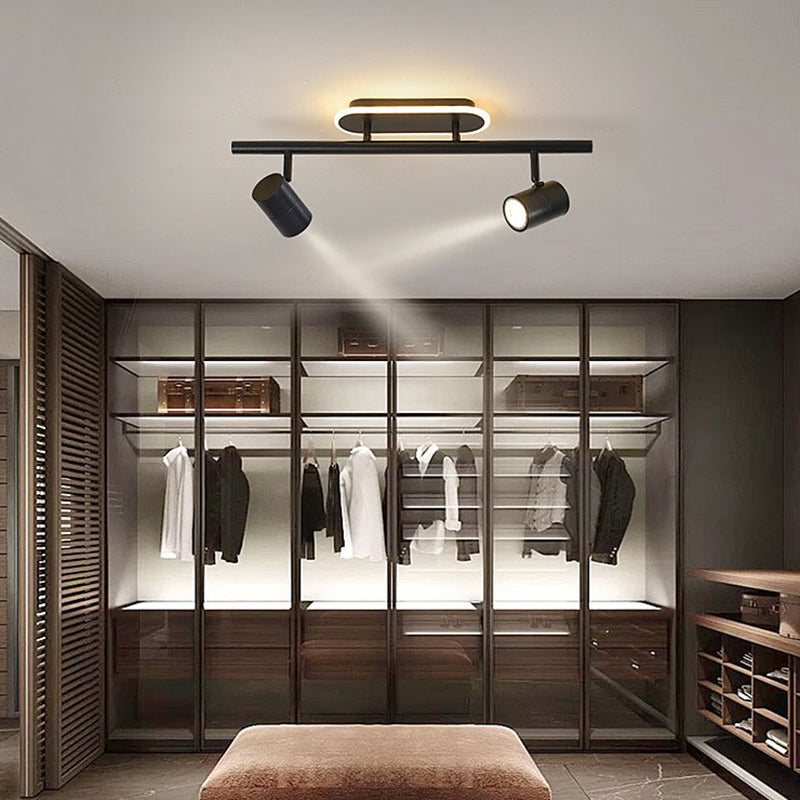 Acryl schaduw LED Semi Flush plafondlicht in moderne eenvoud Sputnik Metal Flush Mount voor garderobe