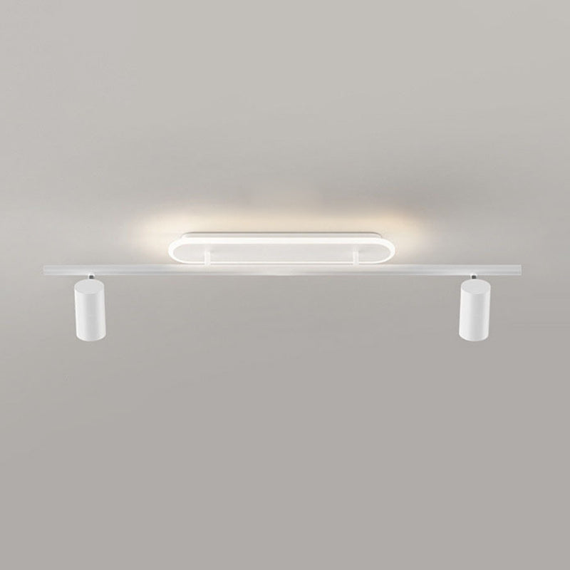 Acrylic Shade LED Semi Flush Ceiling Light in Modern Simplicity Sputnik Metal Flush Mount for Cloakroom