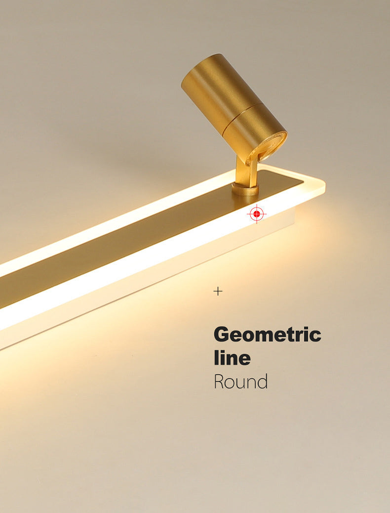 Montaggio a filo a LED ACRILICO rettangolare nella moderna semplicità in metallo semifulò la luce del soffitto per soggiorno