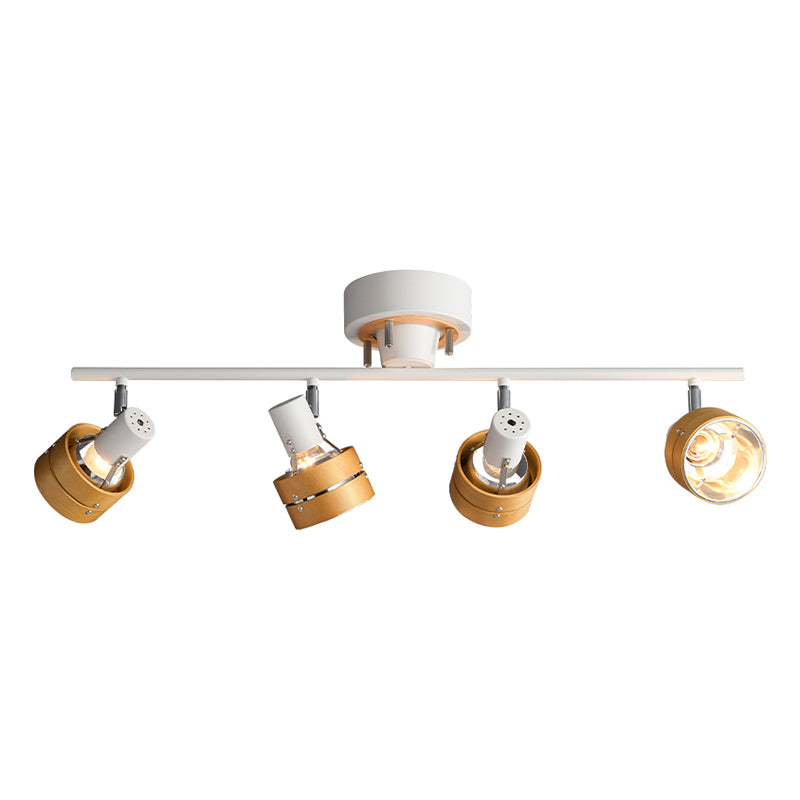 Modern High-end Track Lighting in Brass Solid Wood Track Lighting Systems for Living Room Dining Room Home