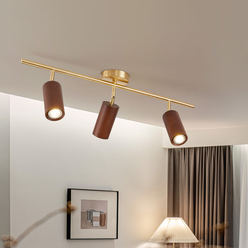 Moderne LED -Strecke Beleuchtung minimalistischer chinesischer Stil Holzvermittler für Wohnzimmer und Gang zu Hause