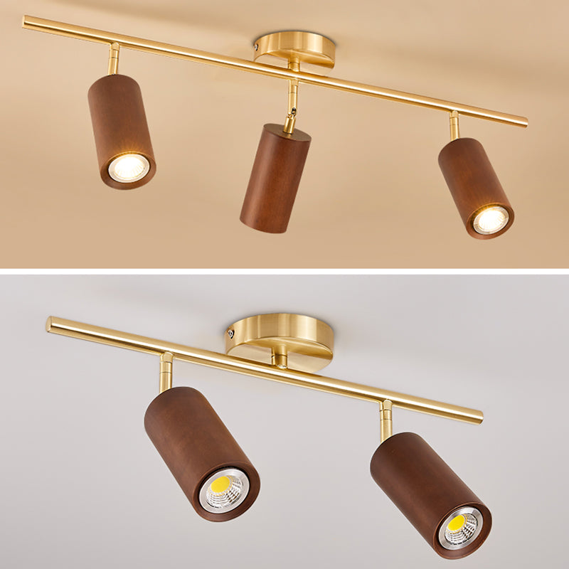 Moderne LED -Strecke Beleuchtung minimalistischer chinesischer Stil Holzvermittler für Wohnzimmer und Gang zu Hause