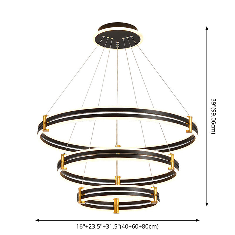 Lustre rond à plusieurs niveaux