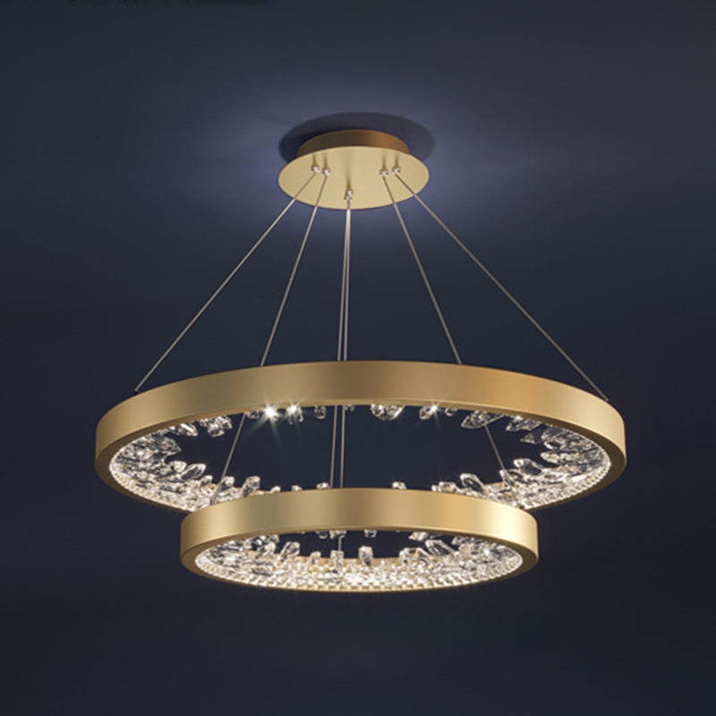 Simplicité ultra-moderne Simplicité LED orbiculaire LED LAMPE CRISTAL SUSPENSION PENDANT POUR LEAU pour le restaurant