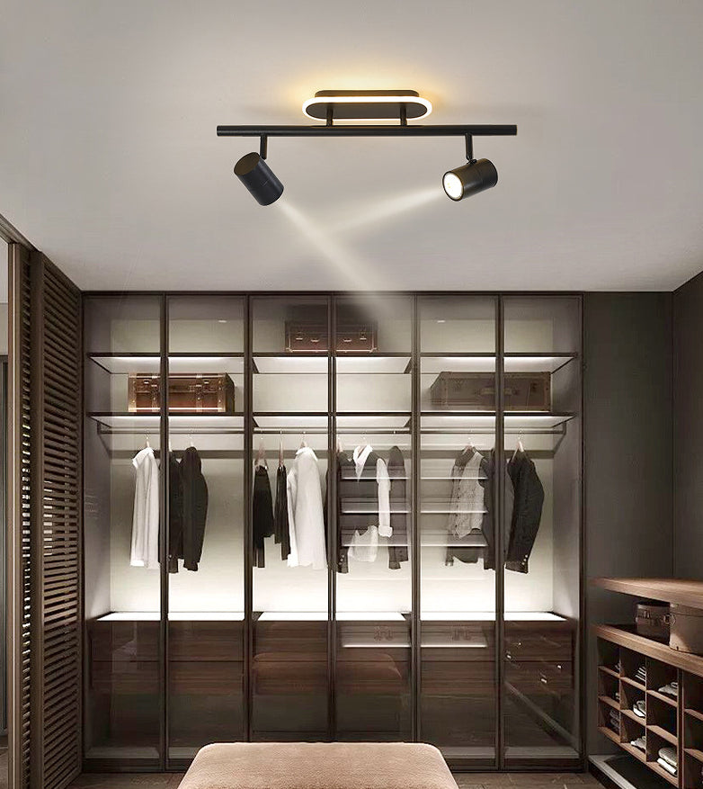 Acryl schaduw LED Semi Flush plafondlicht in moderne eenvoud Sputnik Metal Flush Mount voor garderobe