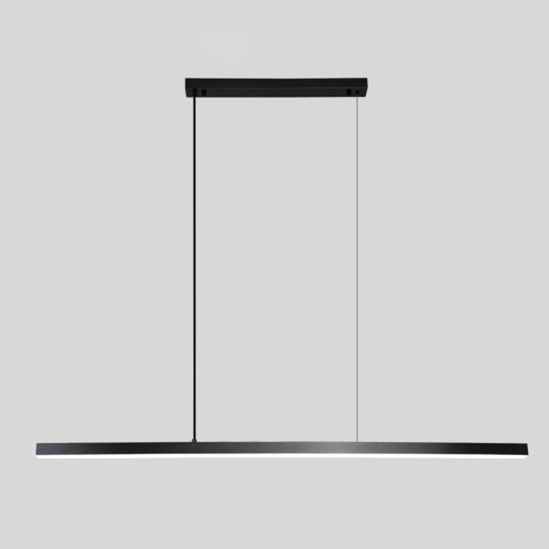 Linear Hanging Island Lights Acrylic Minimalist Pendant Lighting Fixtures for Restaurant