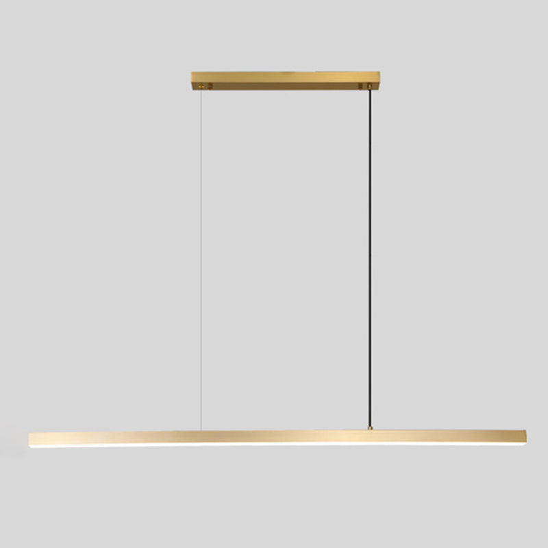 Linear Hanging Island Lights Acrylic Minimalist Pendant Lighting Fixtures for Restaurant