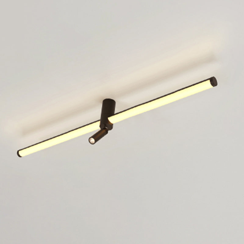 Montaggio semifulto a LED rettangolare in alluminio in moderna luce del soffitto in metallo in stile conciso per spazi interni