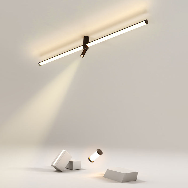 Montaggio semifulto a LED rettangolare in alluminio in moderna luce del soffitto in metallo in stile conciso per spazi interni