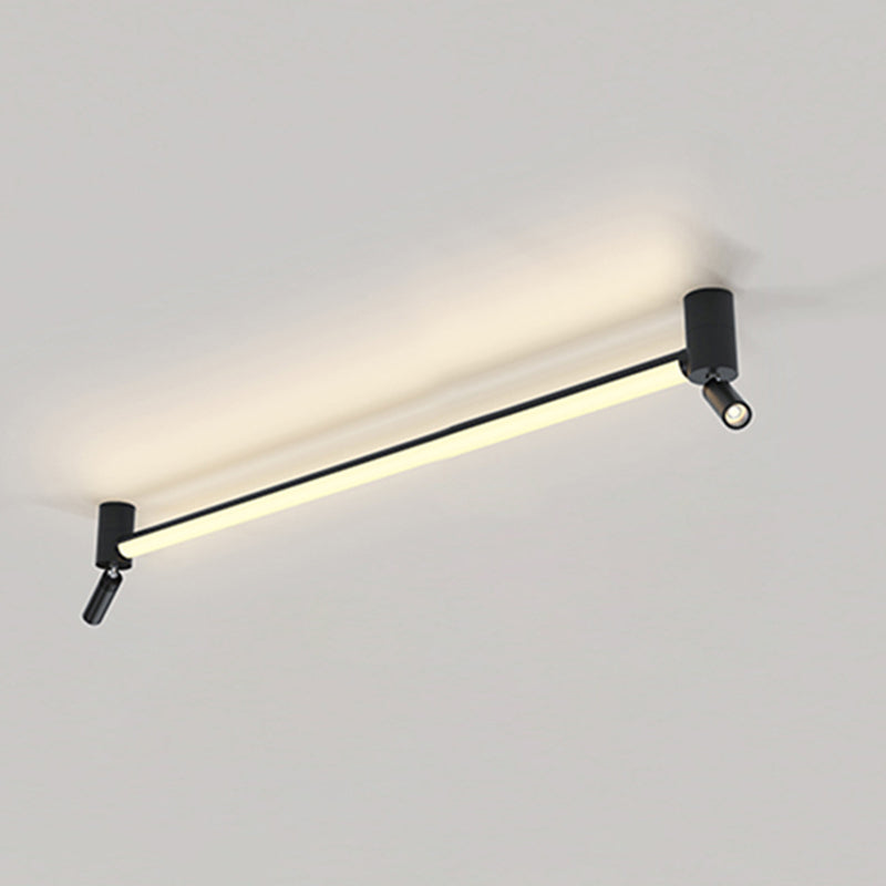 Montaggio semifulto a LED rettangolare in alluminio in moderna luce del soffitto in metallo in stile conciso per spazi interni