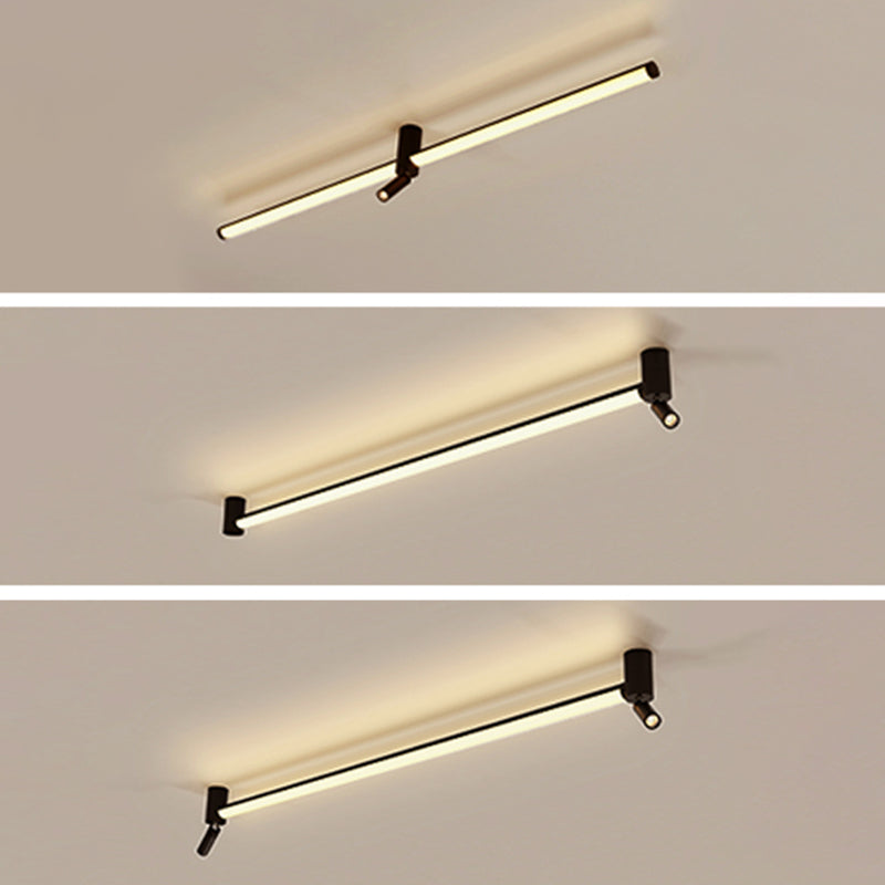 Montaggio semifulto a LED rettangolare in alluminio in moderna luce del soffitto in metallo in stile conciso per spazi interni