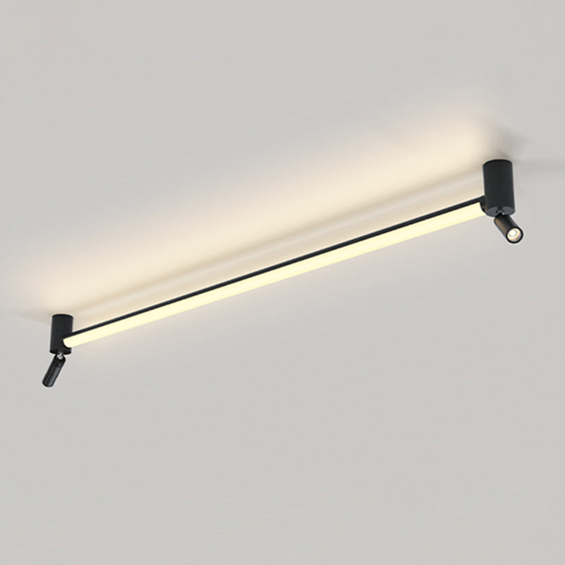 Montaggio semifulto a LED rettangolare in alluminio in moderna luce del soffitto in metallo in stile conciso per spazi interni