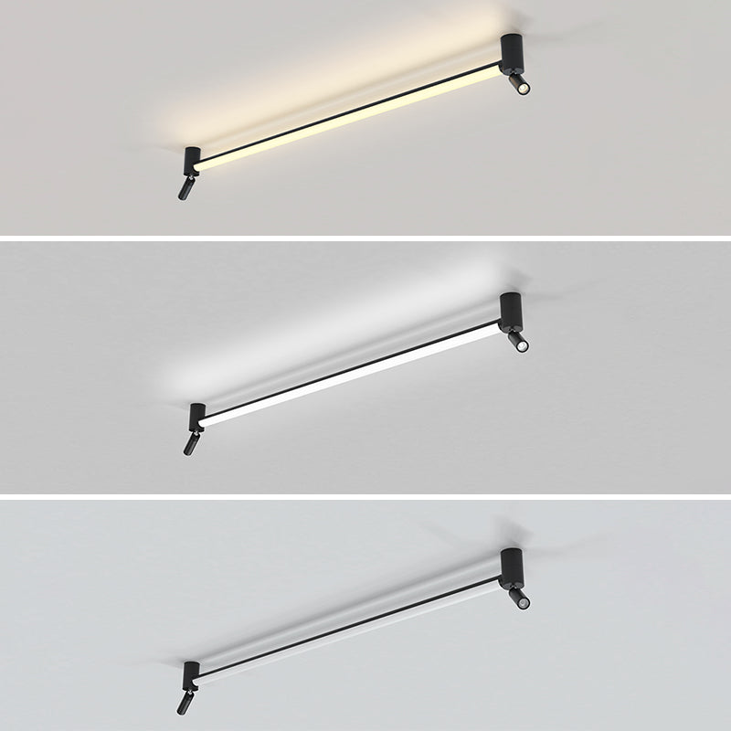 Montaggio semifulto a LED rettangolare in alluminio in moderna luce del soffitto in metallo in stile conciso per spazi interni