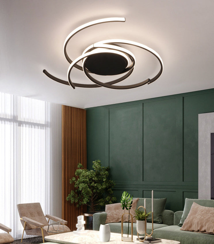 Metal Shaded Ceiling Flush Mount Light Minimalist Style LED Ceiling Mounted Fixture