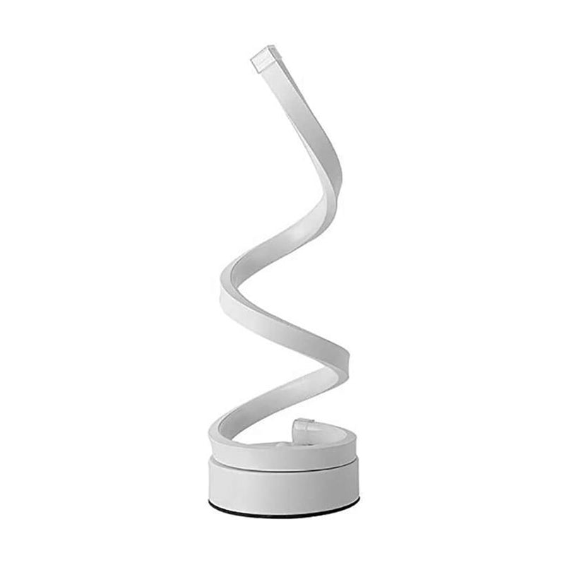 Lámpara de mesa de mesa de led espiral de estilo minimalista moderno para el dormitorio