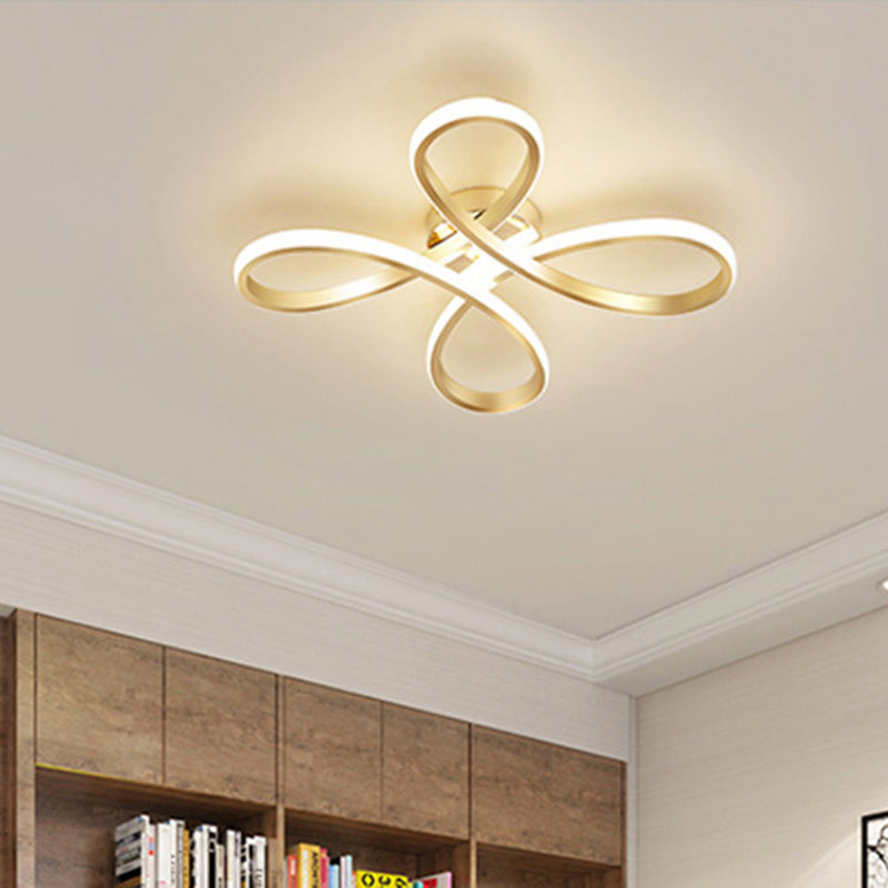 Chinese knot Semi Flush Mount 1 Light Aluminum Modern simplicity Ceiling Lights Flush Mount