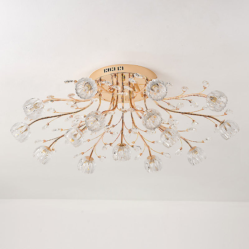 Modern Spherical Ceiling Flush Mount Lights Crystal Ceiling Light