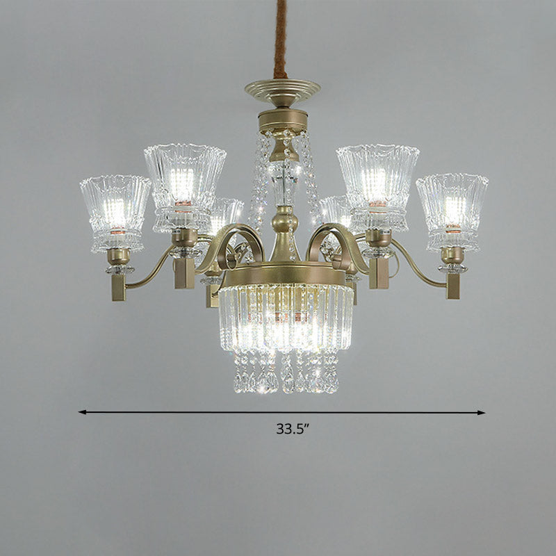 Sputnik Ceiling Chandelier Contemporary Crystal 11/13/15 Heads 37.5"/40.5"/41" Wide Satin Brass Hanging Light