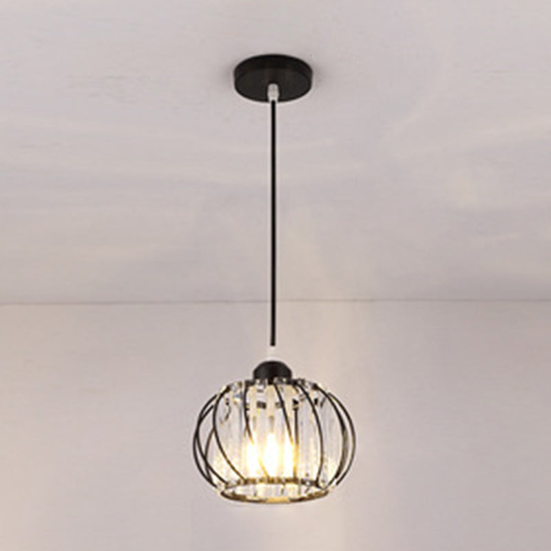 7,5 pouces de large Mini Crystal Hanging Light avec design métallique Conception d'éclairage moderne pour l'allée du couloir