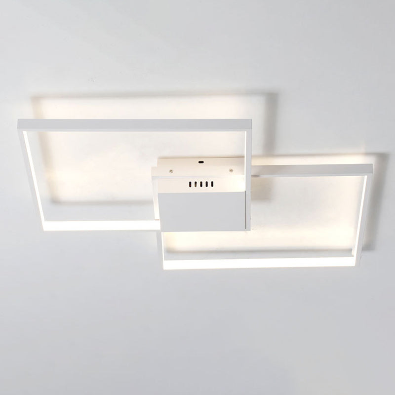 Square Semi Flush Mount Light Fixture Simplicity Acrylic Ceiling Flush Mount for Living Room