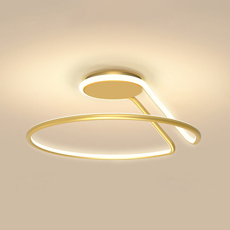 Circular Semi Flush Mounted Ceiling Led Lights Modern Acrylic Semi Flush