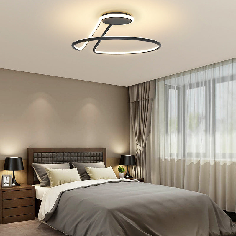 Circular Semi Flush Mounted Ceiling Led Lights Modern Acrylic Semi Flush