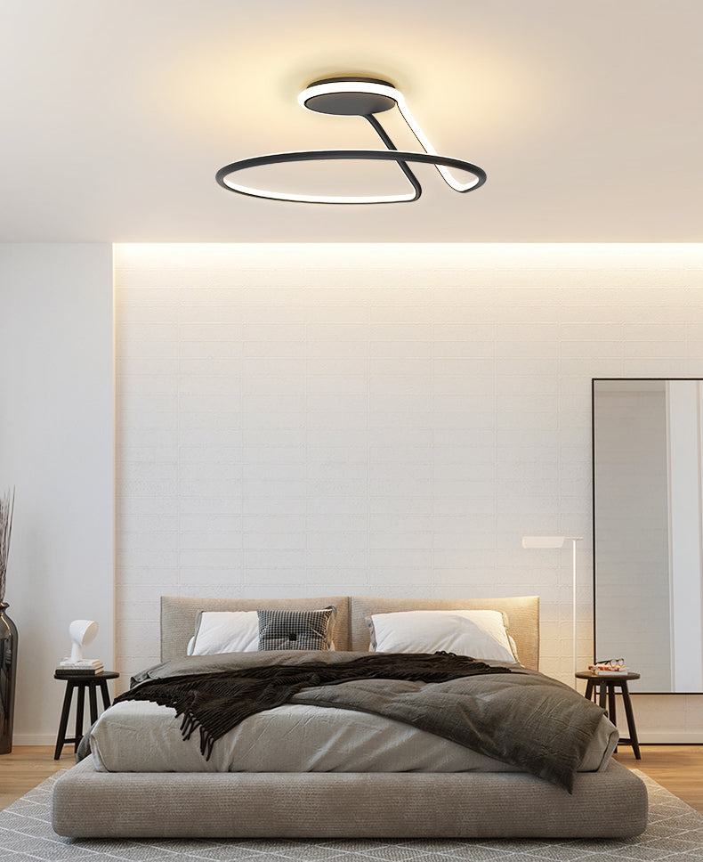 Circular Semi Flush Mounted Ceiling Led Lights Modern Acrylic Semi Flush