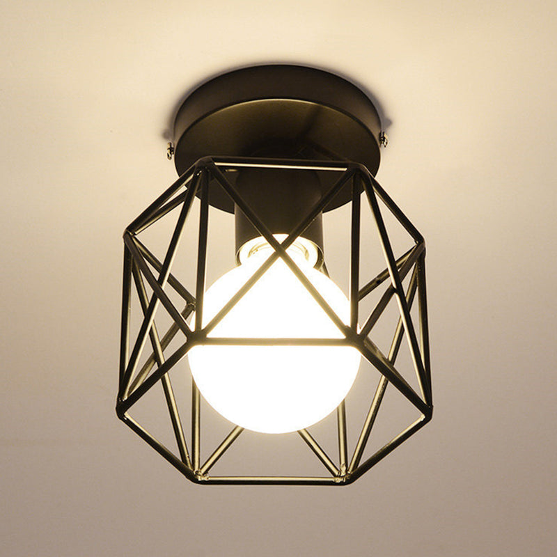 Moderne industriële stijl ijzeren frame lampenkaplamp voor slaapkamer